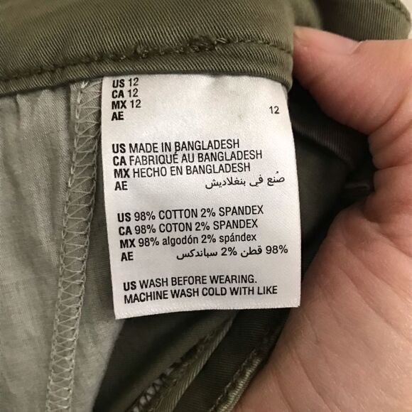 Style & Co olive ankle cropped chinos 12 New - Picture 6 of 7